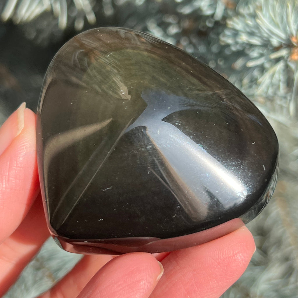 Obsidian curcubeu inima model 7, druzy.ro, cristale 3
