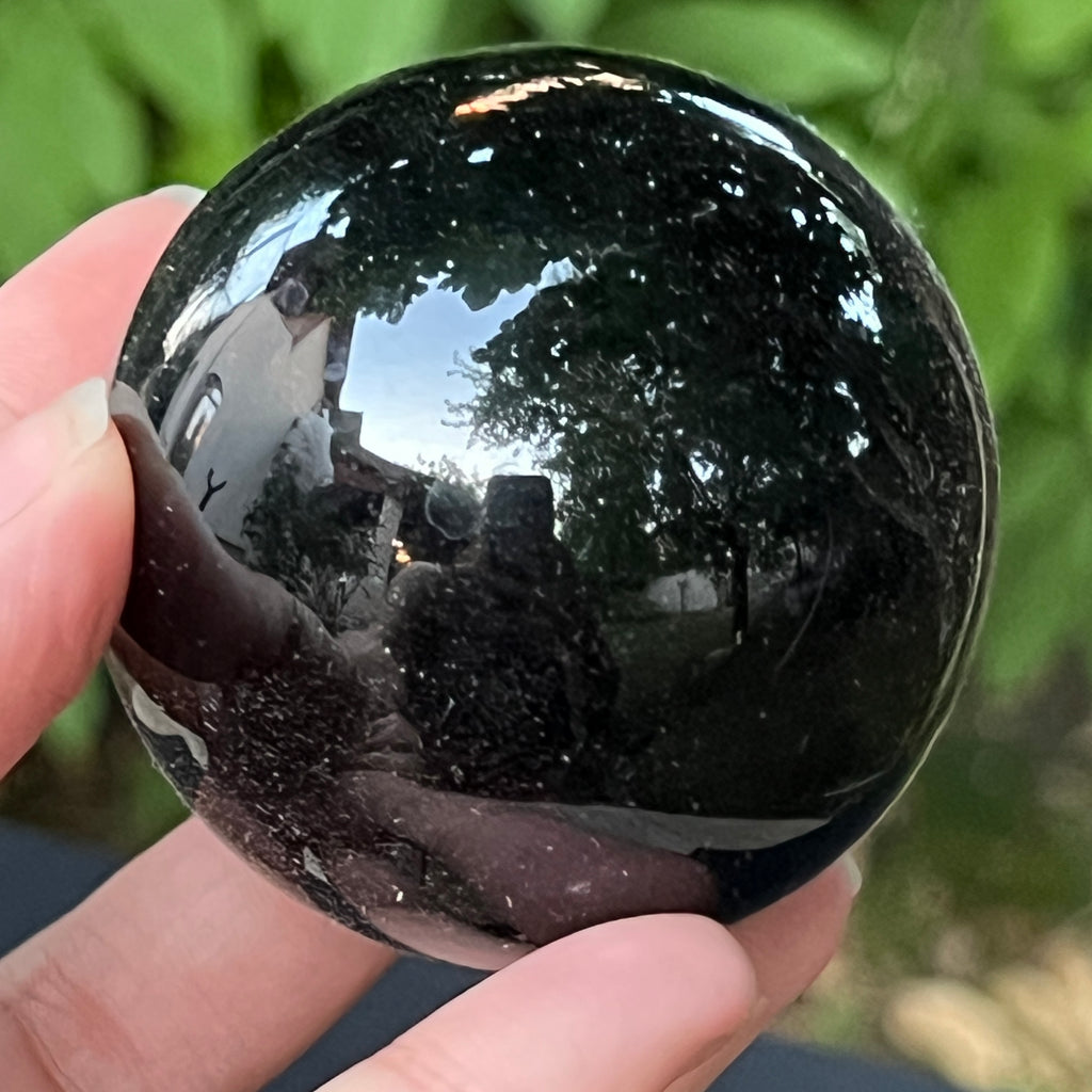 Sfera obsidian model 4, pietre semipretioase - druzy.ro 1 