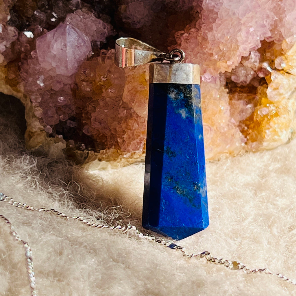 Pandantiv argint lapis lazuli m2, druzy.ro, cristale 2