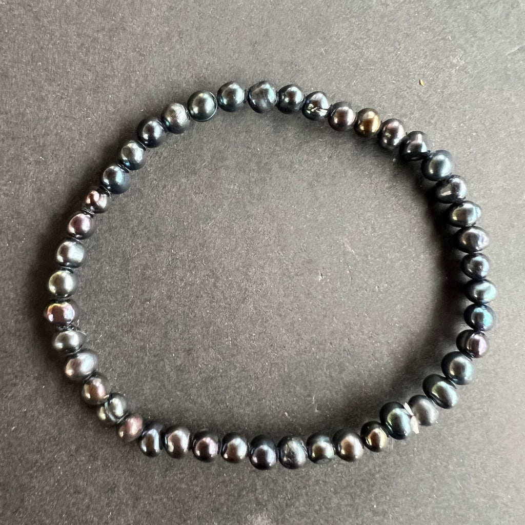 Bratara perle albastre 5mm, druzy.ro, cristale 2