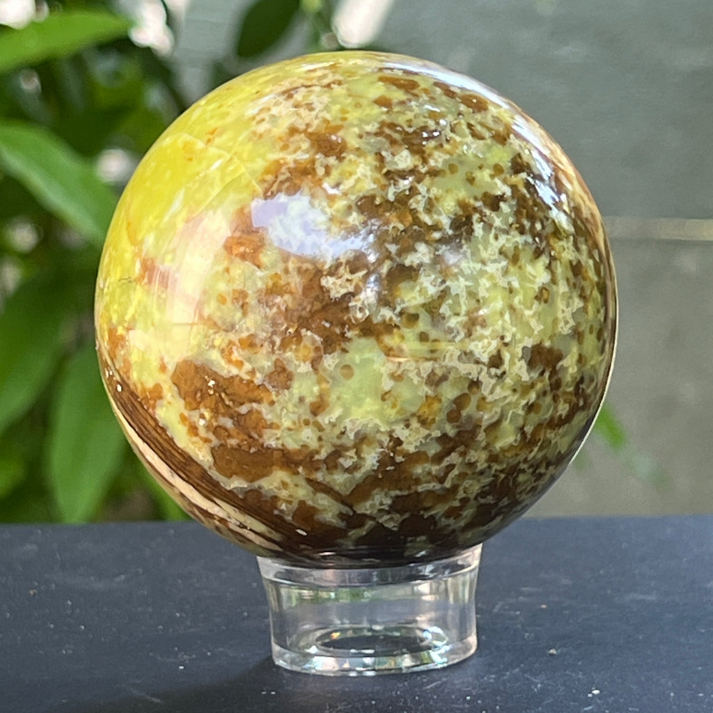 Sfera Opal verde model 5, pietre semipretioase - druzy.ro 2 