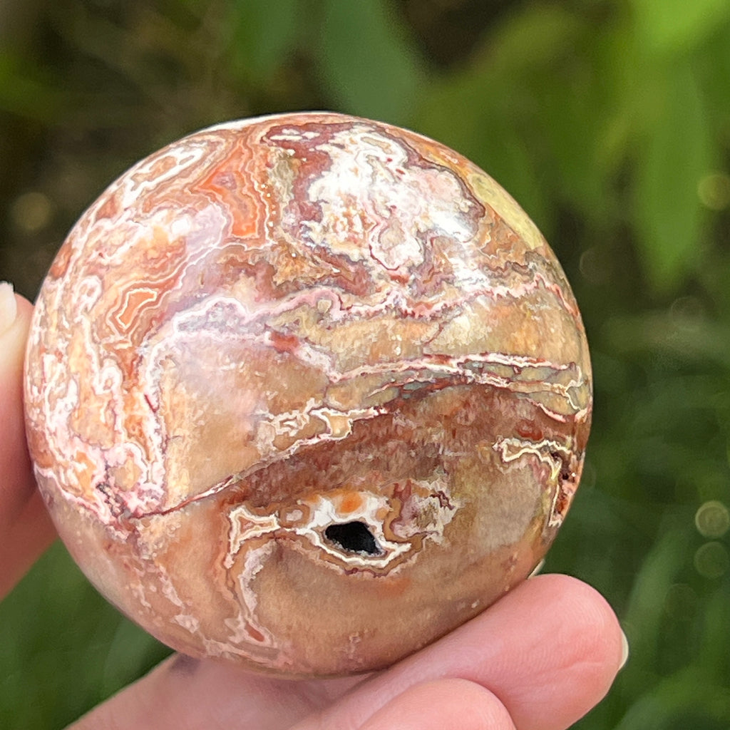 Sfera agat Crazy Lace model 1, pietre semipretioase - druzy.ro 6 