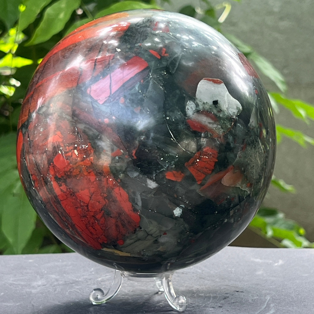 Sfera seftonit piatra sangelui | Model XL1, pietre semipretioase - druzy.ro 3 