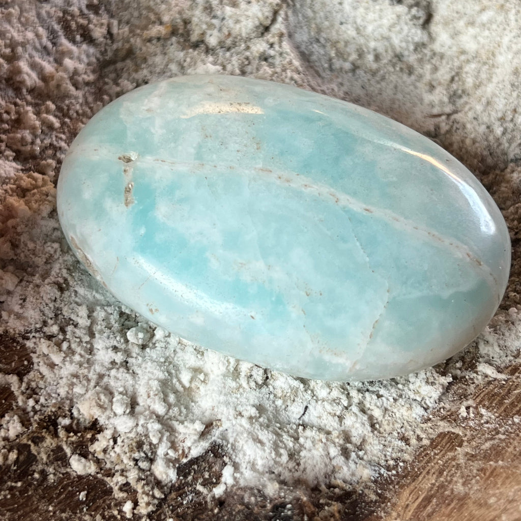 Palmstone calcit albastru m3, druzy.ro, cristale 2