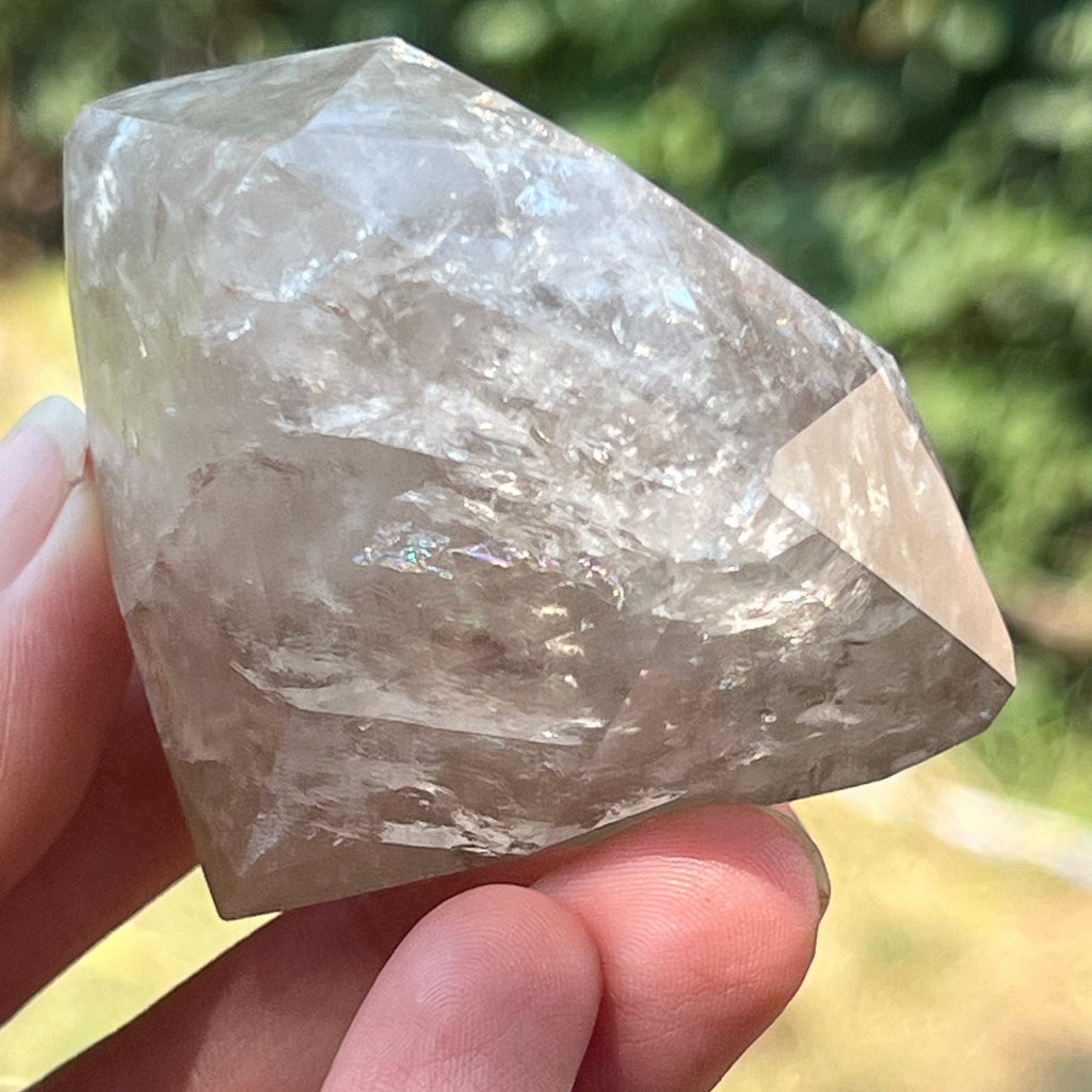 Cuart fumuriu curcubeu forma diamant m1, druzy.ro, cristale 3