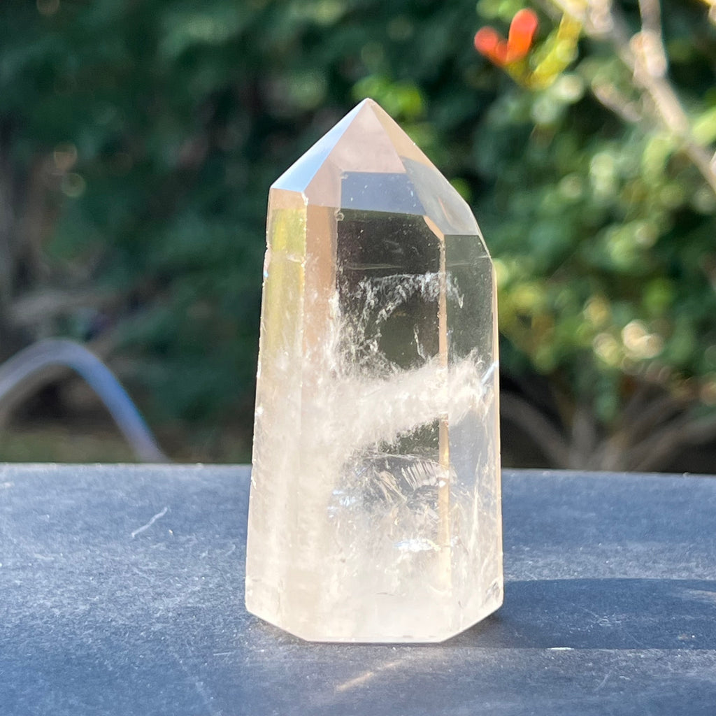 Obelisc cuart fumuriu fantoma model 1, druzy.ro, cristale 2