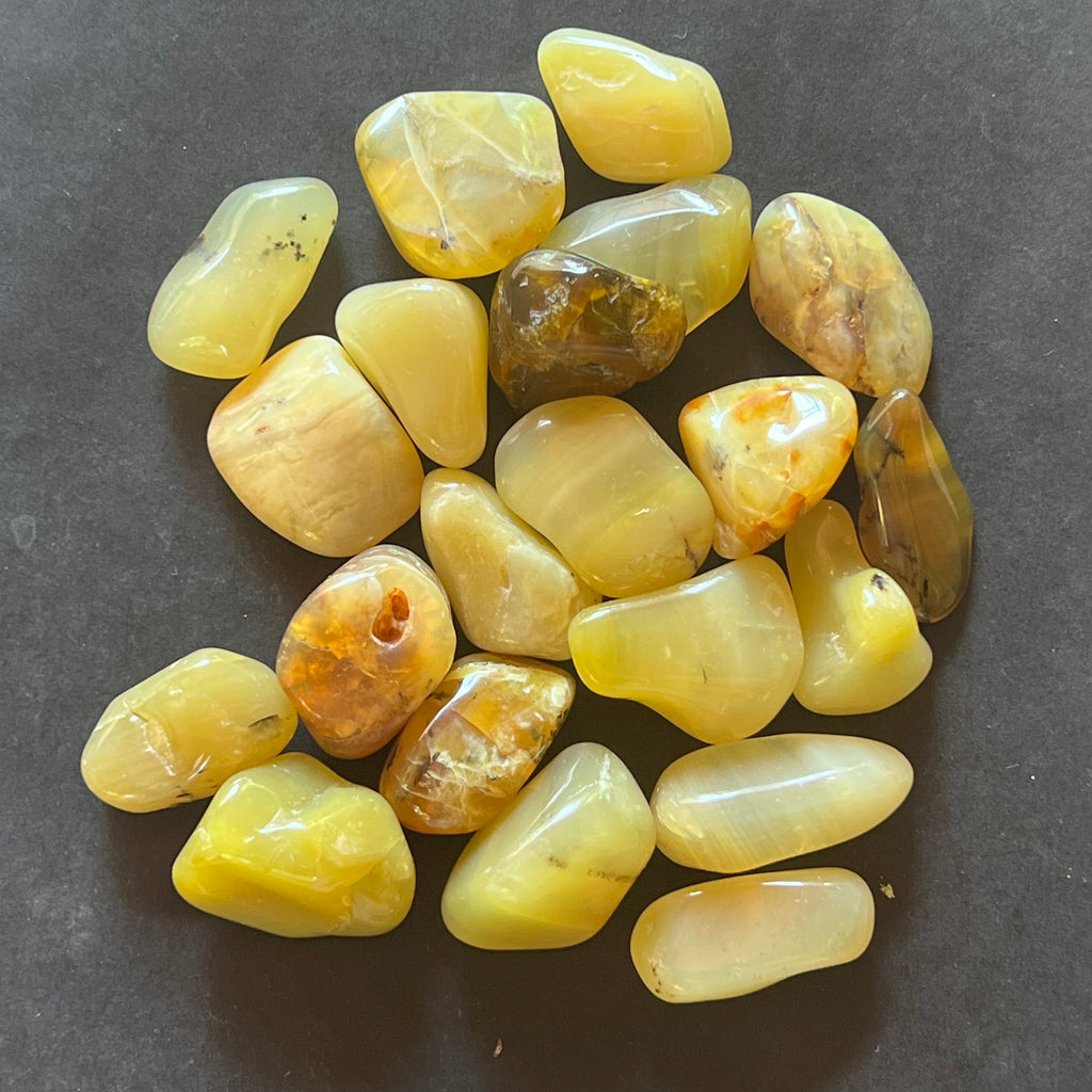 Opal galben piatra rulata mini, druzy.ro, cristale 1
