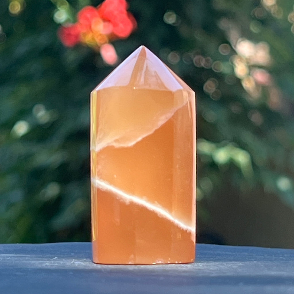 Obelisc calcit miere, druzy.ro, cristale 3