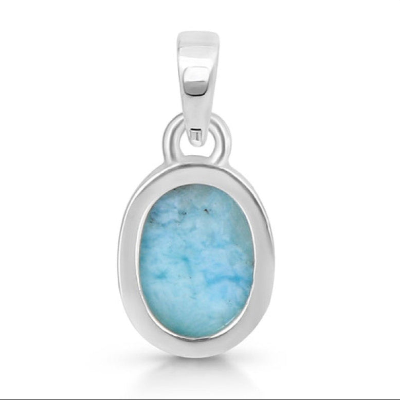 Pandantiv larimar argint model 4, pietre semipretioase - druzy.ro 2 