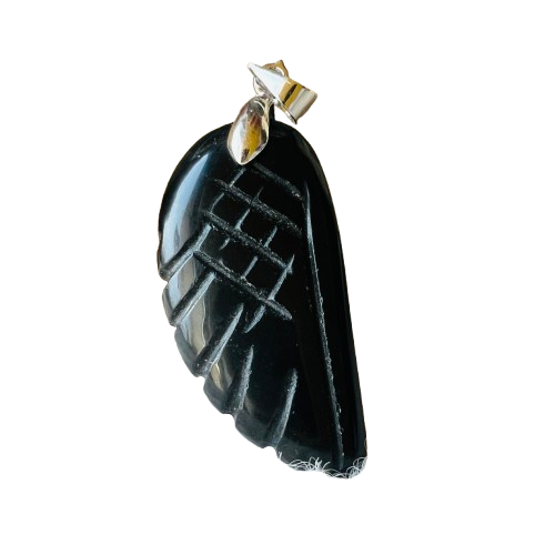 Pandantiv obsidian WING, pietre semipretioase - druzy.ro 2 