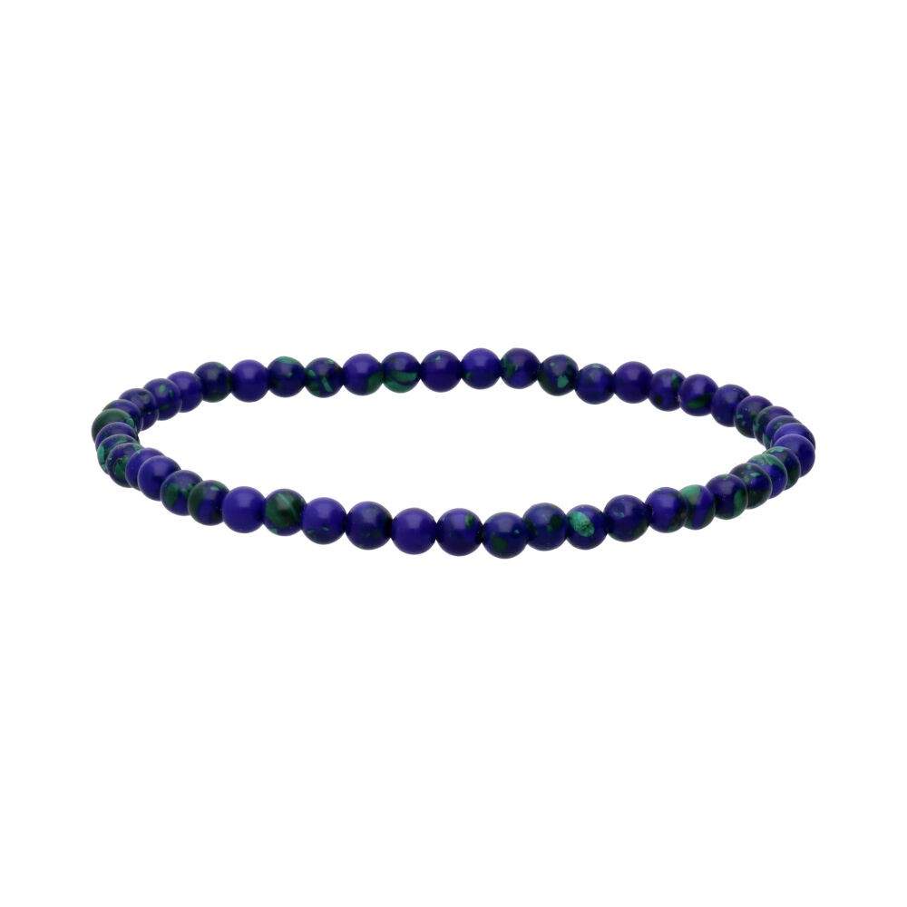 Bratara azurit si malachit 4 mm, pietre semipretioase - druzy.ro 2 