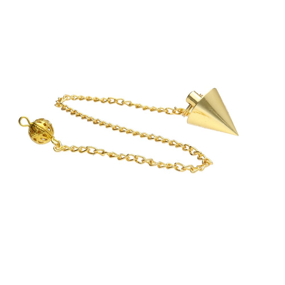 Pendul din bronz pentru radiestezie model 1, pietre semipretioase - druzy.ro 2 