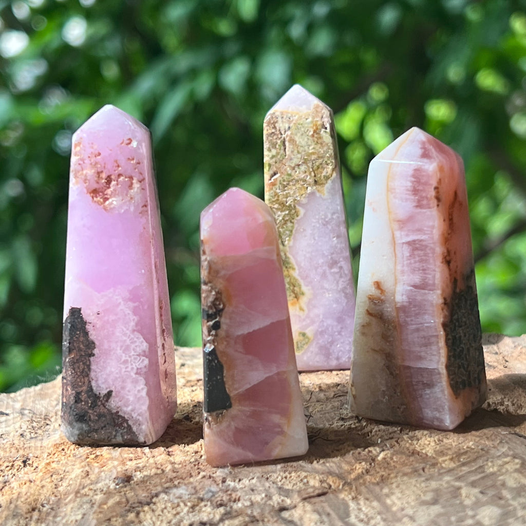 Turn/ obelisc aragonit roz mini m6, druzy.ro, cristale 1