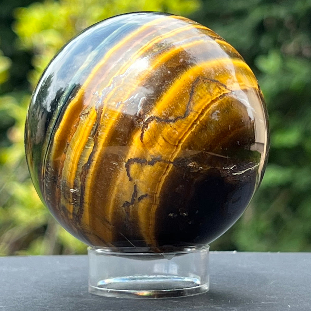 Ochi de tigru sfera model 3, druzy.ro, cristale 1