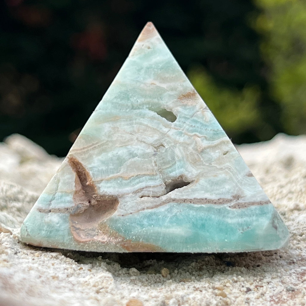 Piramida aragonit albastru m3, druzy.ro, cristale 2