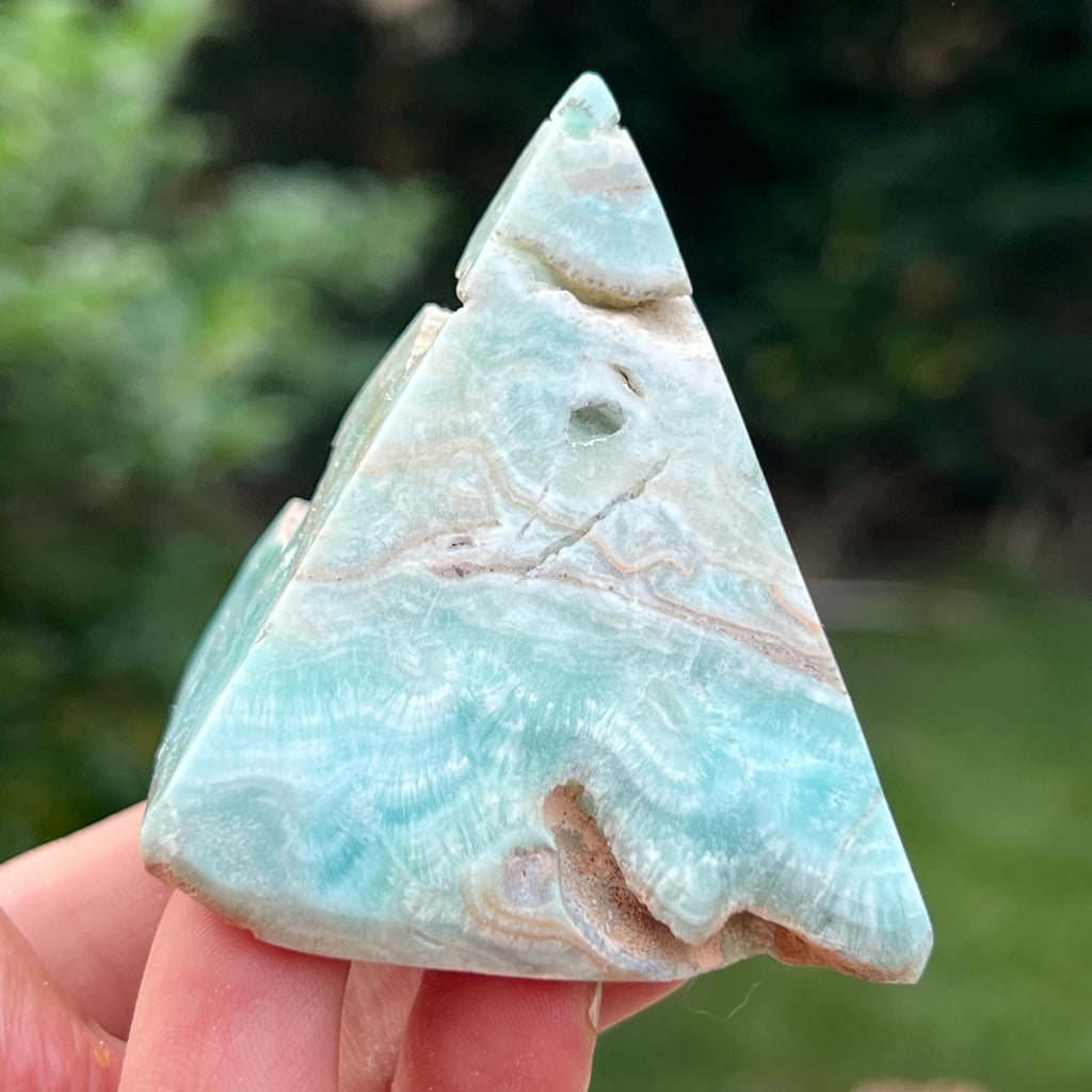 Piramida aragonit albastru m3, druzy.ro, cristale 5