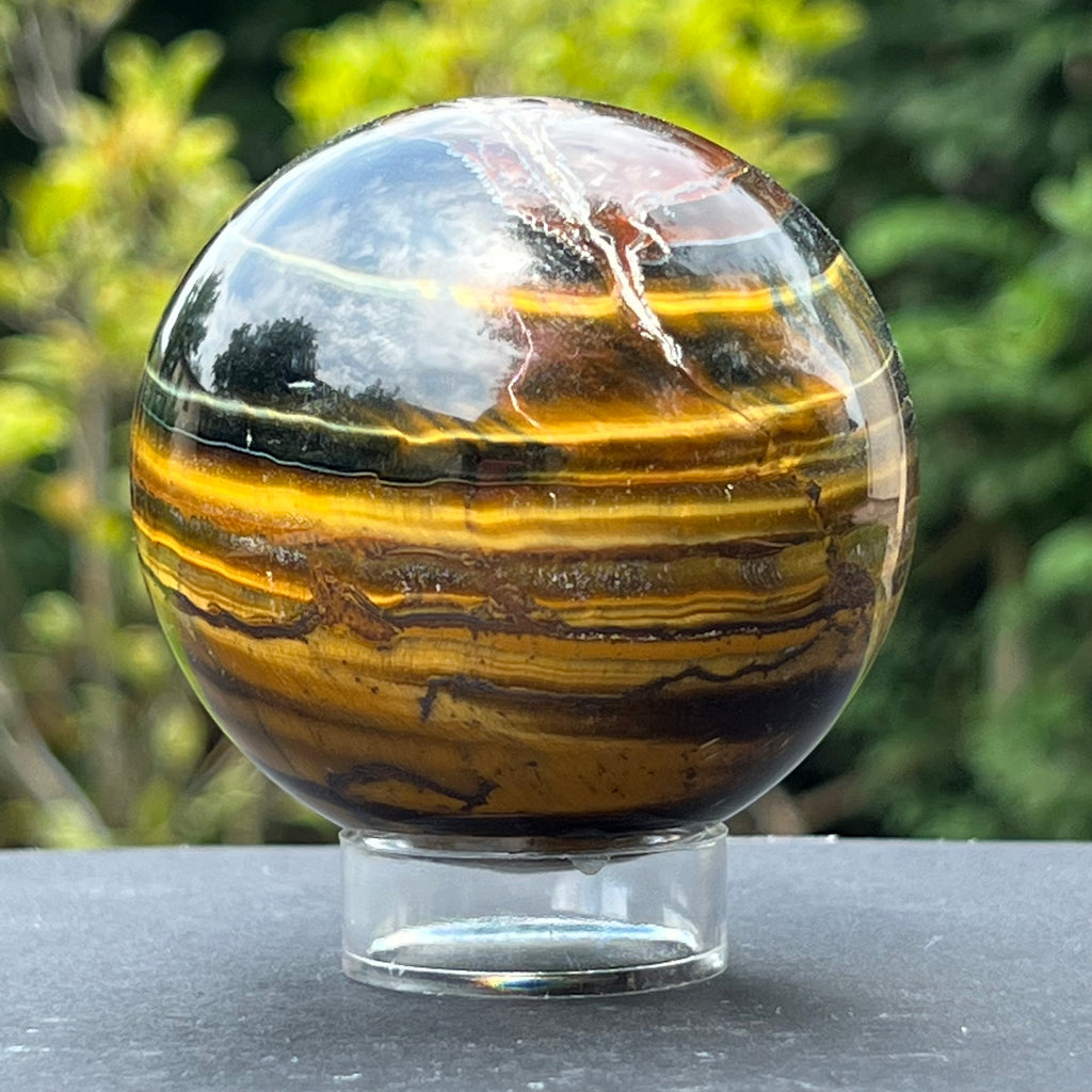 Ochi de tigru sfera model 3, druzy.ro, cristale 4