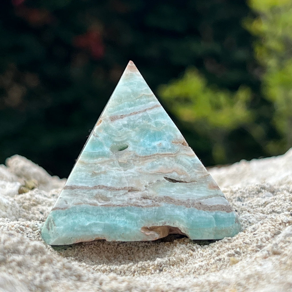 Piramida aragonit albastru m3, druzy.ro, cristale 3