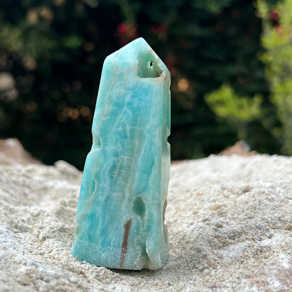 Turn/obelisc aragonit albastru m4, druzy.ro, cristale 1