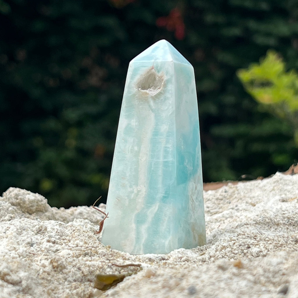 Turn/obelisc calcit albastru m3, druzy.ro, cristale 3
