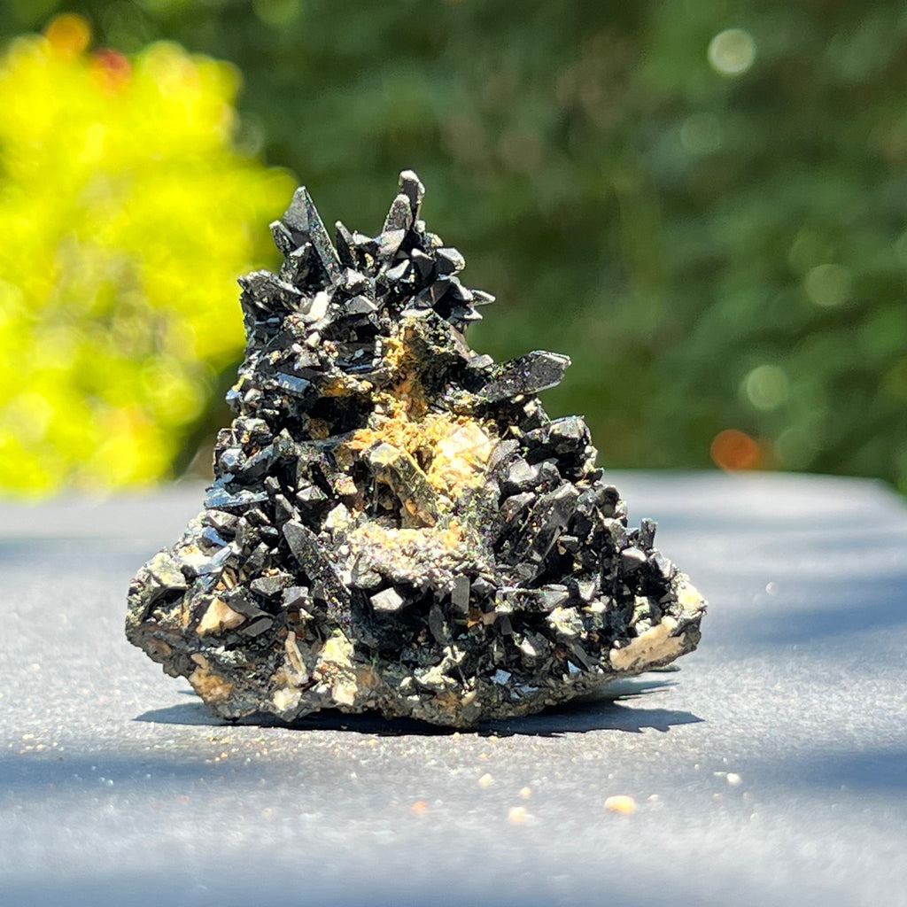 Cluster egirin mini cuart fumuriu/negru Zomba m9, druzy.ro, cristale 1
