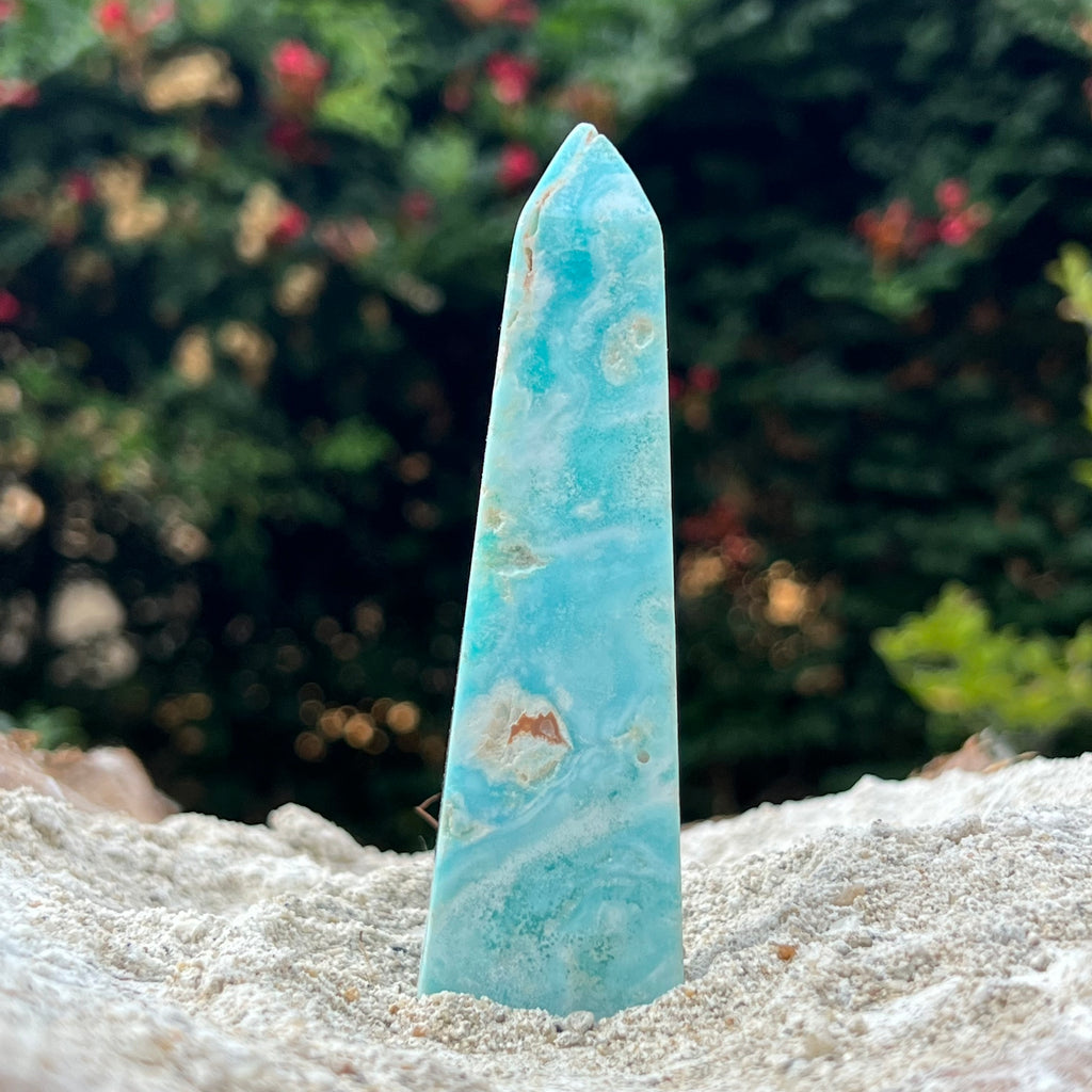 Turn/obelisc aragonit albastru m1, druzy.ro, cristale 1