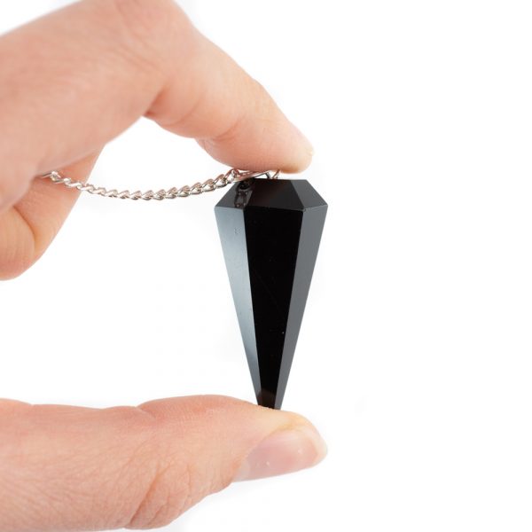 Pendul obsidian cu bila cuart, druzy.ro, cristale 1