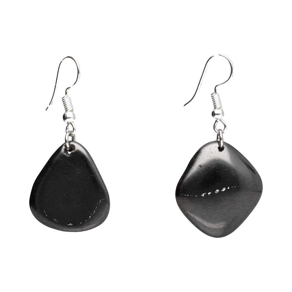Cercei shungit "Tumble", pietre semipretioase - druzy.ro 1 