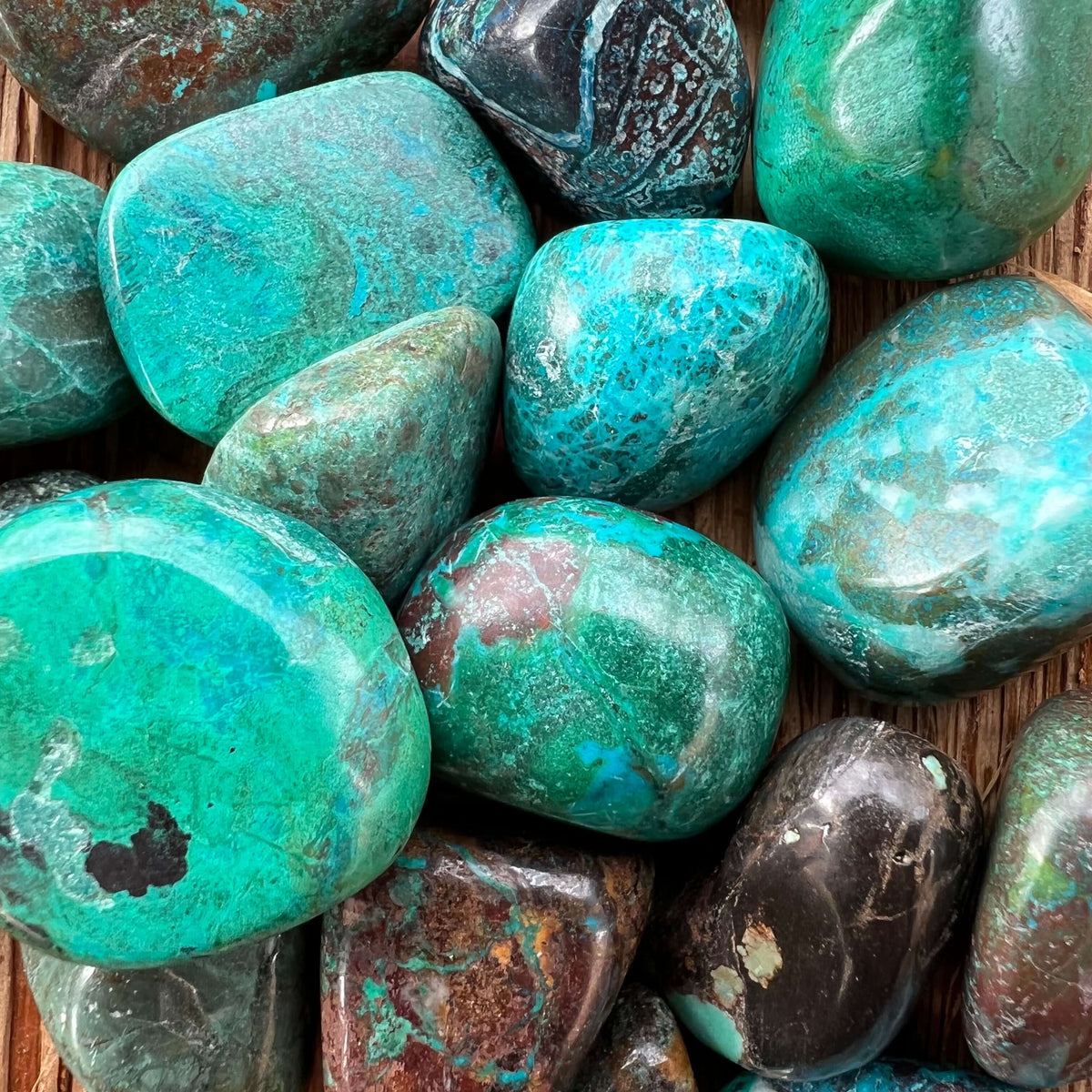 Malachit Azurit piatra rulata mini – DRUZY